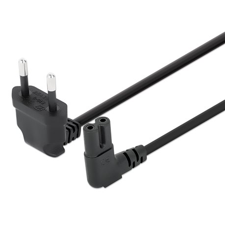 Cavo Alimentazione C7 a Italiana Angolati 3 m Nero ICOC 02-NC-ANG30BMH
