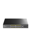 Switch Gigabit PoE+ 16 Porte con 2 Uplink GBE e 2 Gigabit SFP, GS1018PS2 Nero