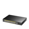 Switch Gigabit PoE+ 24 Porte con 2 Uplink GBE e 2 Gigabit SFP