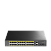 Switch Gigabit PoE+ 24 Porte con 2 Uplink GBE e 2 Gigabit SFP, GS1026PS2 Nero
