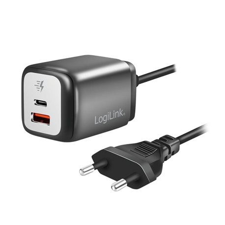 Caricatore Alimentatore GaN 1x USB-C™ 1x USB-A 30W con Cavo IPW-USB-CBLCA30