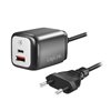 Caricatore Alimentatore GaN 1x USB-C™ 1x USB-A 30W con Cavo IPW-USB-CBLCA30