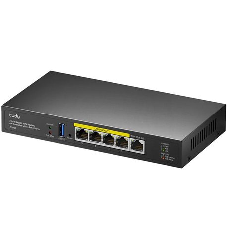 Router 2in1 SMB VPN / AP Controller con 4 Porte PoE+