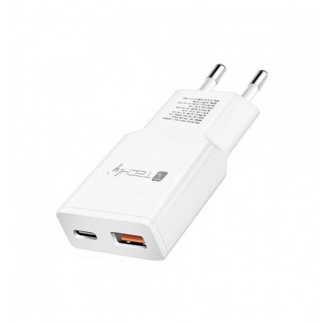 Caricatore Alimentatore USB-C™ 30W e USB-A QC da Muro IPW-USB-30WACLT
