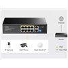 Switch Gigabit PoE+ 8 Porte con 2 Uplink GbE, GS1010P Nero