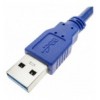 Cavo USB 3.2 Superspeed A maschio/B maschio 0,5 m blu ICOC U3-AB-005-BL