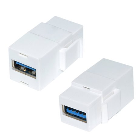 Adattatore Keystone 2x USB 3.0 A Femmina Bianco IWP-ADAP-USB3WI