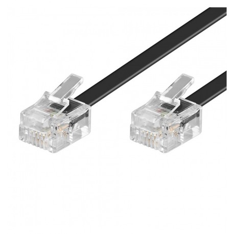 Cavo telefonico RJ11 Modulare 6P4C 6 mt Nero ICOC MD-11-06G