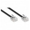 Cavo telefonico RJ11 Modulare 6P4C 6 mt Nero