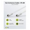 Cavo Antenna Satellite F/F 20 mt bianco ICOC SAT-220
