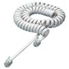 Cavo Telefonico Spiralato per Cornetta 2mt RJ10 4P4C Bianco