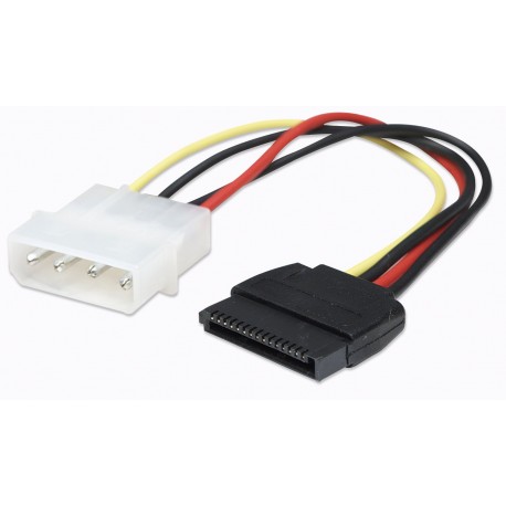 Cavo alimentazione SATA Molex 4pin M/SATA 15pin F ICOC SATA-415