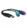 Adattatore USB a doppio PS/2