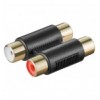 Adattatore audio doppio RCA Femmina/Femmina IADAP 2RCA-FF