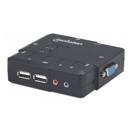 KVM Switch 2 Porte USB/Audio Nero IDATA IVIEW-U2L