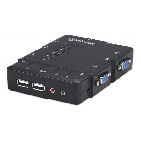 KVM Switch 4 porte USB/Audio Nero IDATA IVIEW-U4L