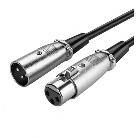 Cavo prolunga XLR Cannon 2 mt. col. Nero ICOC XLR-02