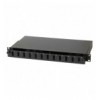 Cassetto Rack 19'' Fibra Ottica 12 porte SC Duplex Nero