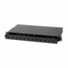 Cassetto Rack 19'' Fibra Ottica 12 porte LC Duplex/SC Simplex Nero