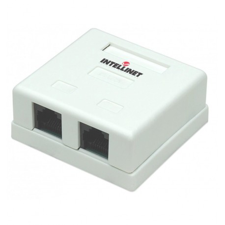 Presa a Muro con 2 Frutti RJ45 Cat. 5E UTP Beige IWP-MD SC-2FT