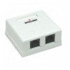 Presa a Muro con 2 Frutti RJ45 Cat. 5E UTP Beige