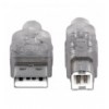 Cavo USB 2.0 A maschio/B maschio 1.8 m trasparente