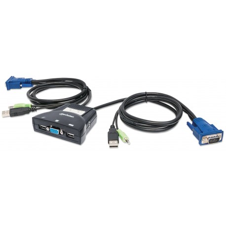 Mini KVM Switch 2 Porte USB con Audio IDATA KVM-522U