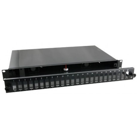 Cassetto Ottico 19'' 24 porte SC Duplex Nero I-CASE FO-24SCD