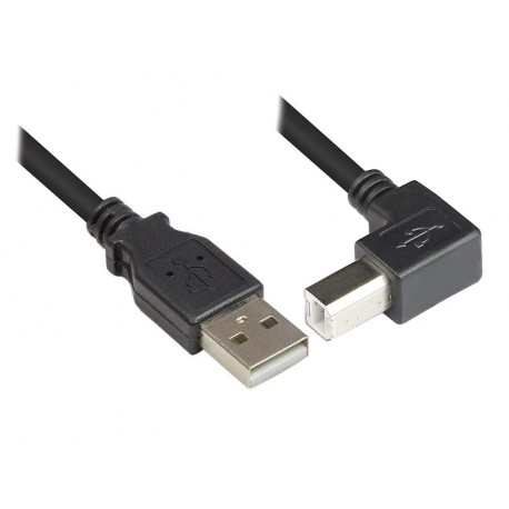 Cavo USB 2.0 A maschio/B maschio angolato 0.5 m ICOC U-AB-005-ANG