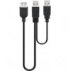Cavo USB 2.0 ad Y 2xA maschio/A femmina 0.3 m