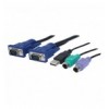 KVM Switch 16 porte combo USB + PS/2, OSD