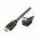 Cavo HDMI High Speed con Ethernet A/A M/M Angolato 1 m Nero