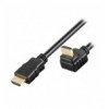 Cavo HDMI High Speed con Ethernet A/A M/M Angolato 2 m Nero ICOC HDMI-LE-020