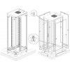  Armadio Rack 19'' 600x800 27 Unita' Grigio