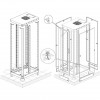 Armadio Rack 19'' 600x600 33 Unita' Nero