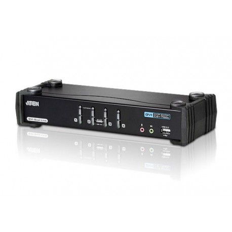 Switch KVMP Dual Link/audio USB DVI a 4 porte CS1784A IDATA CS-1784