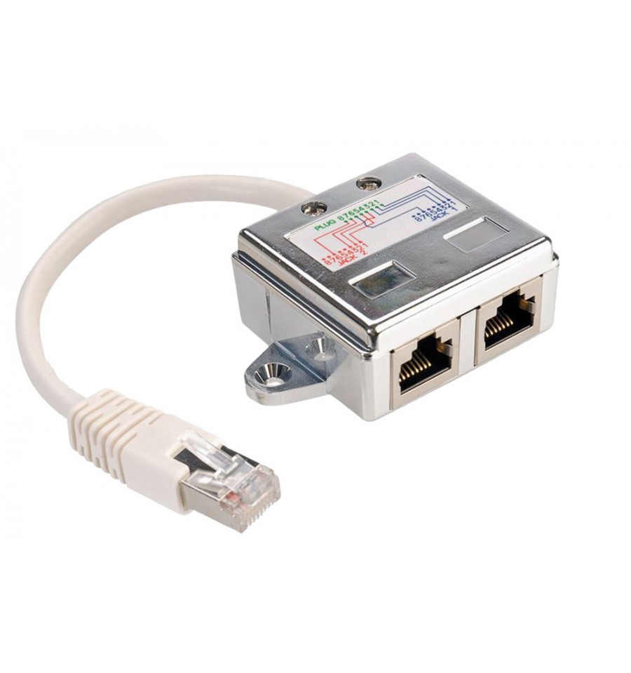 CAVO ADATTATORE SDOPPIATORE Y Switch Ethernet da 1 a 2 porte per