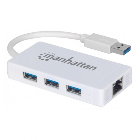 Hub 3 porte USB 3.0 con Adattatore Ethernet Gigabit IDATA USB-ETGIGA-3U