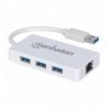 Hub 3 porte USB 3.0 con Adattatore Ethernet Gigabit IDATA USB-ETGIGA-3U