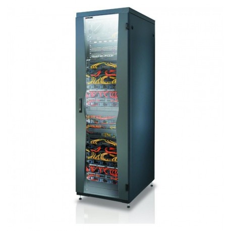 Armadio NetRack 19'' 600x800 24 Unità Nero da Assemblare I-CASE FP-2408BKX
