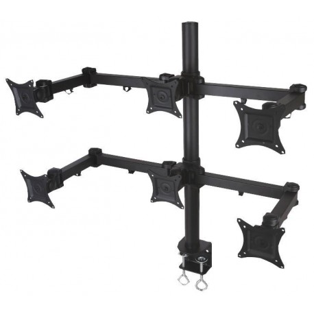 Supporto da scrivania per 6 Monitor 13-20'' con morsetto ICA-LCD 482-S