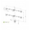 Supporto da scrivania per 6 Monitor 13-20'' con morsetto