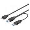 Cavo USB 3.0 SuperSpeed ad Y 2x A M / Micro B M 0