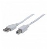 Cavo USB 2.0 A maschio/B maschio 5m Bianco ICOC U-AB-050-U2W