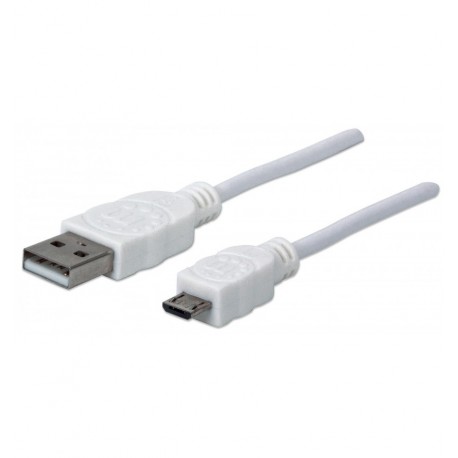 Cavo USB 2.0 A maschio/Micro B maschio 1m Bianco ICOC MUSB-A-010W