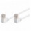 Cavo di rete Patch Angolato 90° CCA Cat. 5e Bianco UTP 1 m