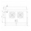  Gruppo di ventilazione a soffitto per Rack 19'' 2 Ventole Nero