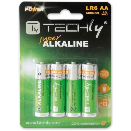 Blister 4 Batterie High Power Stilo AA Alcaline LR06 1
