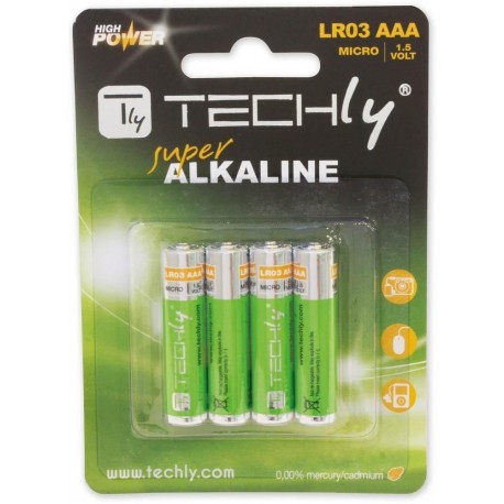 Blister 4 Batterie High Power Mini Stilo AAA Alcaline LR03 1.5V IBT-KAL-LR03T