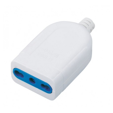 Presa 2P+T 16A Bipasso Bianco
